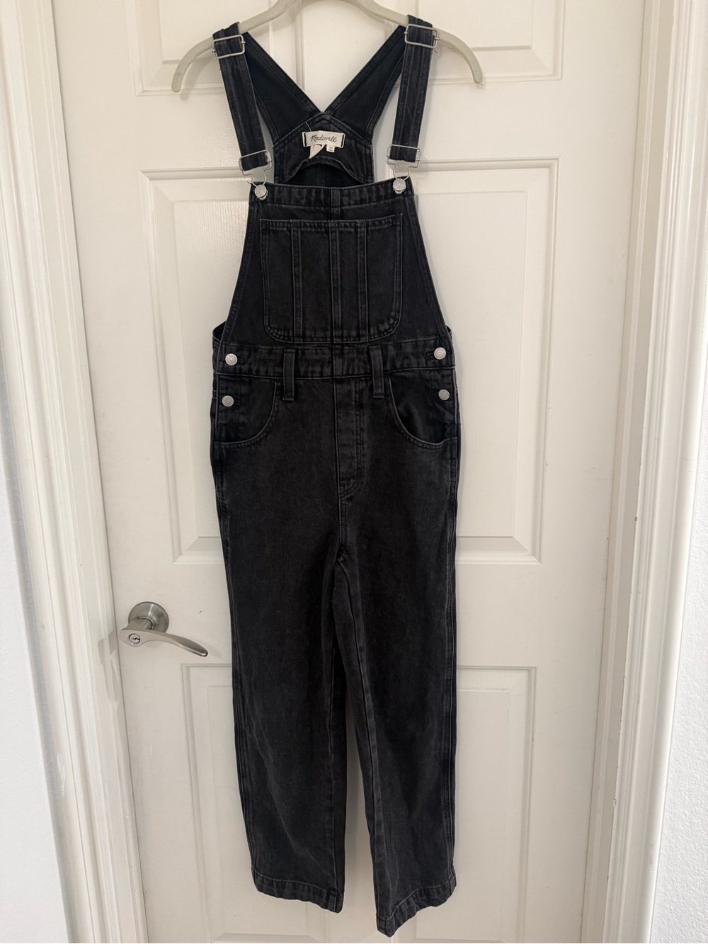 Madewell Straight Leg Black Workwear Overalls - Picture 4 of 12